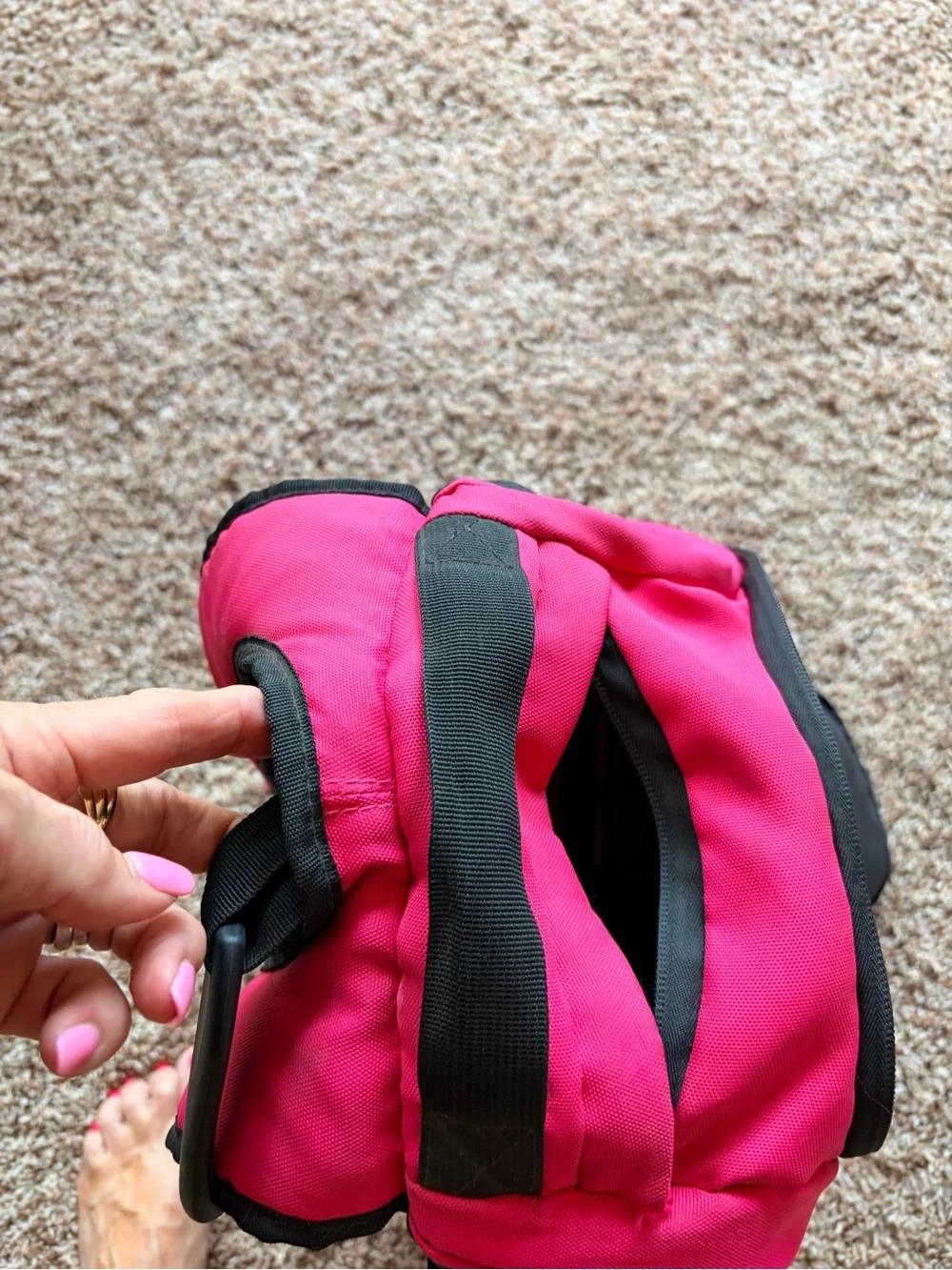 Pink & Black Daypack Backpack - Lightweight Outdoor Pack